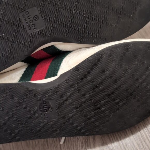 Authentic Gucci Kids Shoes in White with Red and Green Stripes 13 - Picture 5 of 8